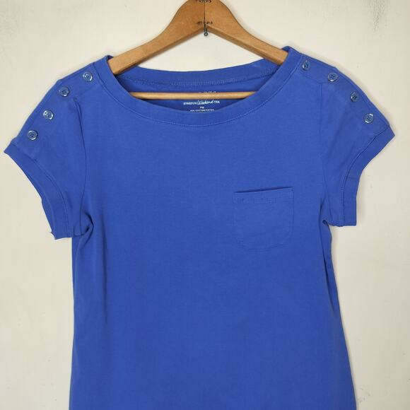Talbots Stretch Weekend Tee Shirt - Picture 3 of 8